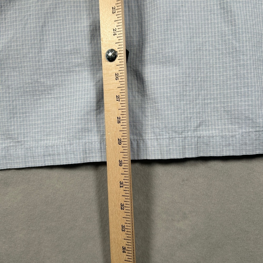 Jos A Bank Shirt Mens L Stays Cool Seersucker Button Down Short Sleeve Baby Blue - Picture 7 of 8